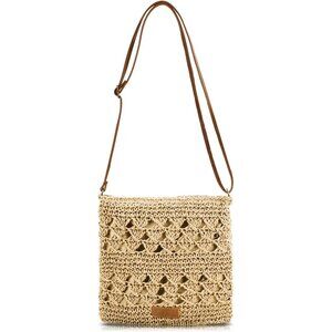 Handmade Bohemian Straw Crossbody Bag for Women Perfect for Beach and Travel